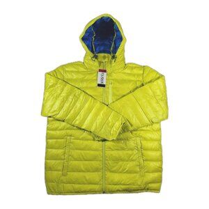 CLIQUE Mens Yellow Hooded Puffer Jacket Sizes M, L, XL, NWT